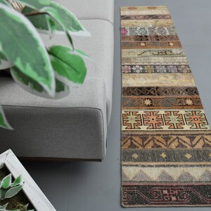1&#39;9 x 8&#39;3 Ft Vintage Turkish Runner, Hallway Antique Bohemian Luxury Runner 2x8 Rug, Entryway Rug, Room Decor, Kitchen Rug, Neutral Rug Star