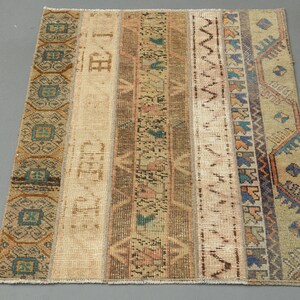 2x3 Ft Turkish Vintage Handmade Oushak Rugs, Door Mat Carpet, Handmade Wool Rug, Small Rug, Entryway Rug, Boho Decor, Bath Mat, Welcome Mat