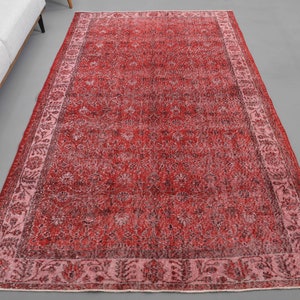 5&#39;4 x 9&#39;2 Ft Vintage Antique Area Rug, Turkish Area Rug, Oushak Area Rug, 5x9 Rug, Living Room Rug, Room Decor, Wool Rug, Bohemian Rug