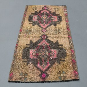 1&#39;7 x 3&#39;2 Ft Turkish Rug, Door Mat, Handmade Wool Rug, Small Rug, Entryway Rug, Kitchen Rug, Bathroom Rug, Front Mat, Home Decor, Bath Mat