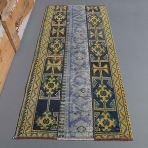 2&#39;0 x 4&#39;1 Ft Turkish Door Mat, Handmade Rug, Small Rug, Wool Rug, Turkish Rug 2x4, Kitchen Rug, Bathroom Rug, Mini Rug, Tiny Rug, Home Decor