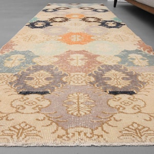2'9 x 8'4 Ft Oushak Runner, Wool Rug, Hallway Rug, Turkish Rug 3x8, Entryway Rug, 3x8 Rug, Home Decor, Handwoven Runner Rug, Bohemian Runner image 2