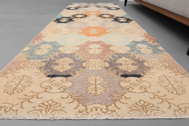 2'9 x 8'4 Ft Oushak Runner, Wool Rug, Hallway Rug, Turkish Rug 3x8, Entryway Rug, 3x8 Rug, Home Decor, Handwoven Runner Rug, Bohemian Runner image 2