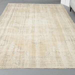 7 x 11 Ft, PERSİAN AREA RUG, Handmade Rug, Oversized Rug, Living Room Rug, Antique Rug, 7x11 Rug, Bohemian Rug, Large Area Rug, Beige Rug