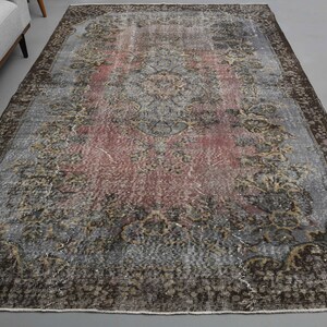 5&#39;9 x 9&#39;8 Ft Turkish Area Rug, Antique Rug, Living Room Rug, Turkish Area Rug, 6x10 Rug, Large Rug, Bohemian Rug, Floor Rug, Oushak Rug