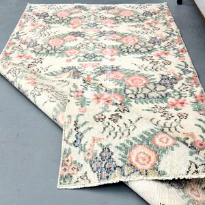 Türkischer VINTAGE Teppichläufer 100x150 cm, Teppichläufer, Handgewebter Teppich Läufer, Teppichläufer, Handgewebter Teppich, Weich, Weich, Waschbar