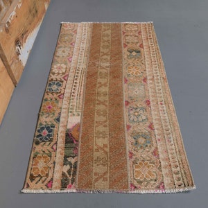1&#39;9 x 3&#39;4 Ft Turkish Small Rug, Handmade Vintage Rug, Turkish Door Mat, 2x3 Rug, Entryway Rug, Kitchen Rug, Bathroom Rug, Turkish Rug 2x3