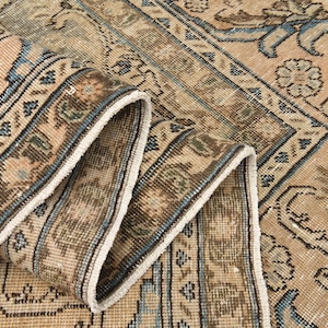 8&#39;2x10&#39;5 ft, FADED ORANGE BEIGE Persian Area Rug, Rugs for Living Room, Washable, Persian Arts, Bedroom Rug, Minimalist, Eclectic Rug, Decor