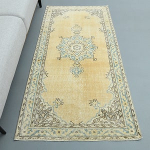 3&#39; x 6&#39;1 Ft Handmade Oushak Runner Rug, 3x6 Rug, Wool Rug, One-of-a-Kind Rug, Kitchen Rug, Hallway Rug, Entryway Rug, Antique Rug Runner