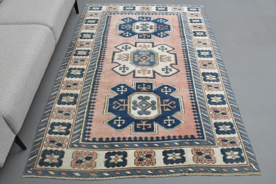 5'0 X 7'2 Ft Vintage Area Rug, Turkish Area Rug, Oushak Rug, 5x7