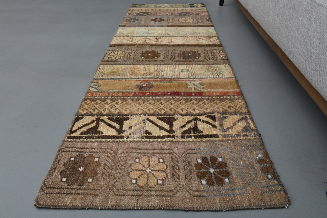 1'9 X 6'1 Ft Handwoven Bohemian Patchwork Runner, Hallway Vintage ...