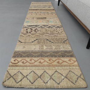 1&#39;9 x 8&#39;6 Ft Antique Oushak Runner Rug, Hallway Carpet, 2x9 Wool Rug, Kitchen Rug, Entryway Rug, Farmhouse Decor, Shabby Chic Decor