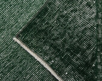 8'2x11'5 ft, VINTAGE LUXURY RUG, Green Minimalist Rug, Handmade Rug, Vintage Rug, Farmhouse Rug 8x12, Wool Rug, Solid Rug, Living Room Rug