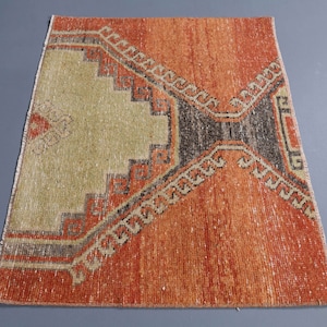 2&#39;2 x 2&#39;6 Ft Turkish Small Rug, Handmade Vintage Rug, Turkish Door Mat, 2x3 Rug, Entryway Rug, Kitchen Rug, Bathroom Rug, Turkish Rug 2x3
