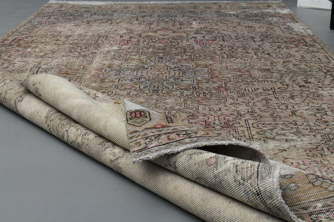 6x12 Rug 6x12 Ft Vintage Faded Rug, Area Rug for Living Room, Turkish Rug ...