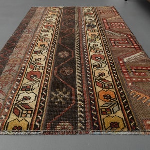 2&#39;6 x 4&#39;3 Ft Hand Knotted Turkish Rug, Vintage Wool Rug, 3x4 Rug, Farmhouse Decor, Entryway Rug, Home Decor, Turkish Rug 3x4, Patchwork Rug