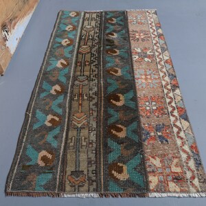 1&#39;9 x 3&#39;5 Ft Turkish Door Mat, Handmade Wool Bath mat, Small Rug, Entryway Rug, Kitchen Rug, Bathroom Rug, Kids Room Rug, Laundry Rug