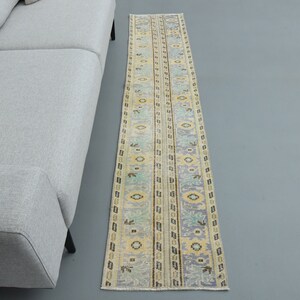 1'6 x 7'9 Ft Vintage Turkish Hallway Rug, Antique Rug, 2x8 Carpet, Farmhouse Decor, Turkish Runner, Oushak Runner, Patchwork Rug, 2x8 Carpet