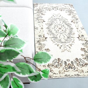 70x160cm, MINIMALIST BRAUNE DETAILS Läufer, Vintage Teppich Läufer, Teppich Läufer, Teppich Läufer, Waschbar, Beige, Neutral, Zimmerteppich