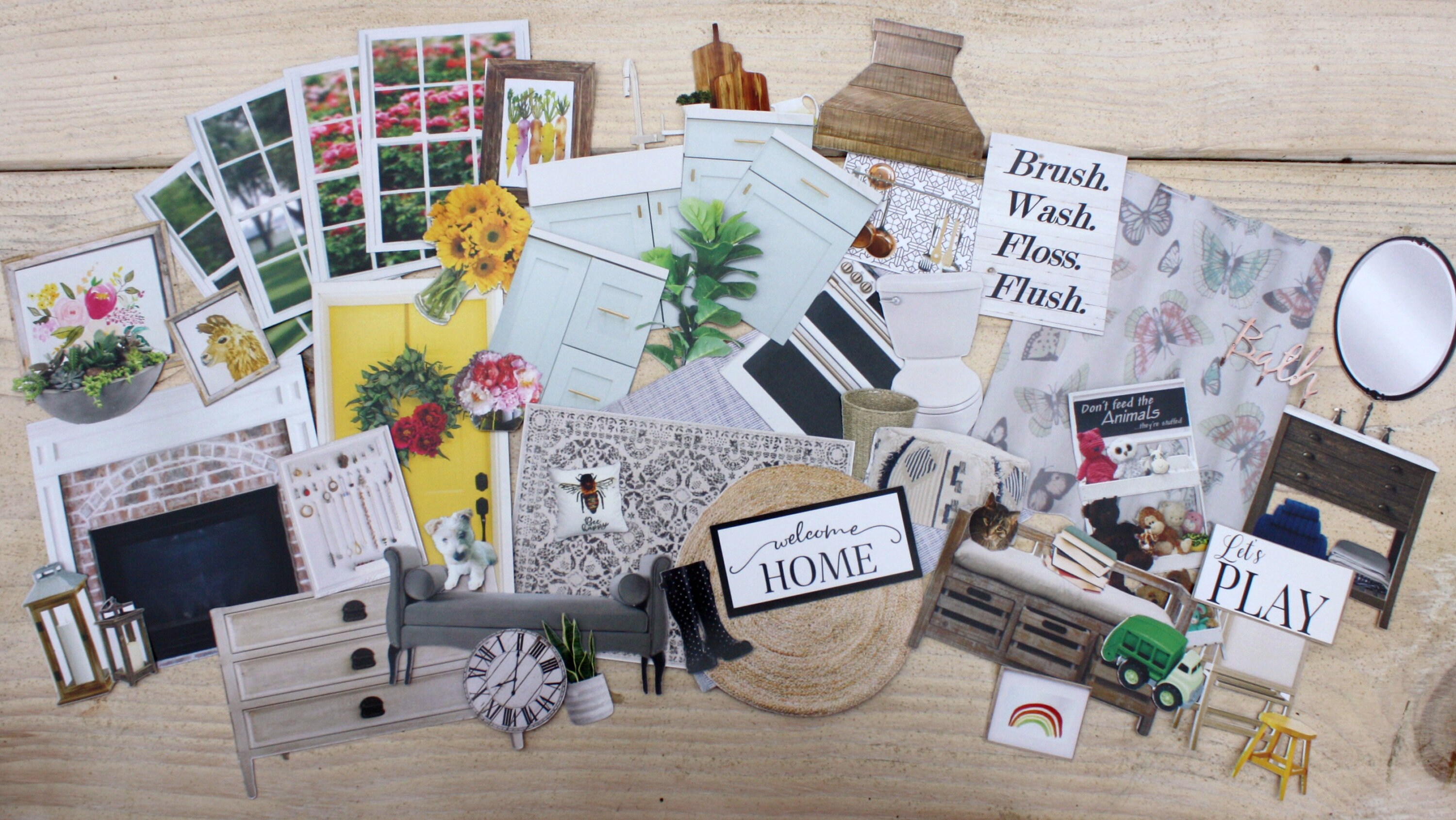 Dollhouse Decals 1/6 Dollhouse stickers 1/6 modepop Etsy