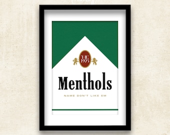 Poster del 1975 "Non mi piacciono i mentoli" Modello di stampa modificabile per fan di Matt Healy (poster personalizzato A4)