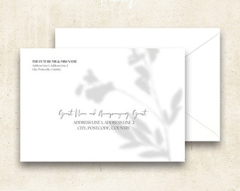 Modello modificabile di busta di invito C5 (cancelleria personalizzata)