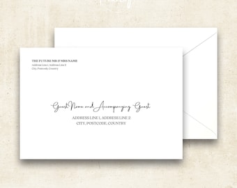 Modello modificabile di busta di invito C5 (cancelleria personalizzata)