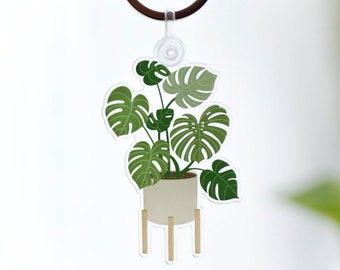 Monstera Deliciosa Keychain | monstera keychain | plant keychain | plant lover | houseplant | plant mom keychain | plant accessories | gift