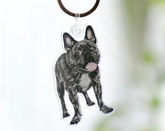French Bulldog Keychain | Frenchie keychain | dog keychain | bulldog keychain | dog mom | Frenchie mom | French bulldog mom | bully mom