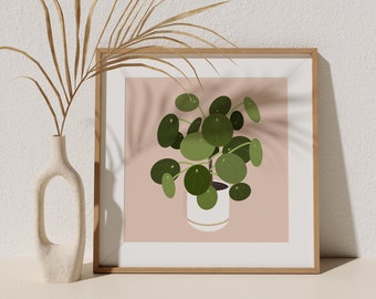 Pilea Peperomioides Art Print || plant mom || plant lady || plant print || plant lover || Chinese money plant || urban jungle || house plant