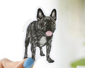 Brindle Frenchie Sticker | Frenchie sticker | French bulldog sticker | French bulldog mom | dog sticker | pet sticker | puppy sticker