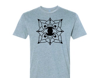 Abstract uniseks grafisch T-shirt