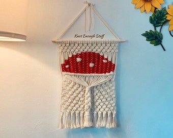 Mushroom Macrame Wall Hanging