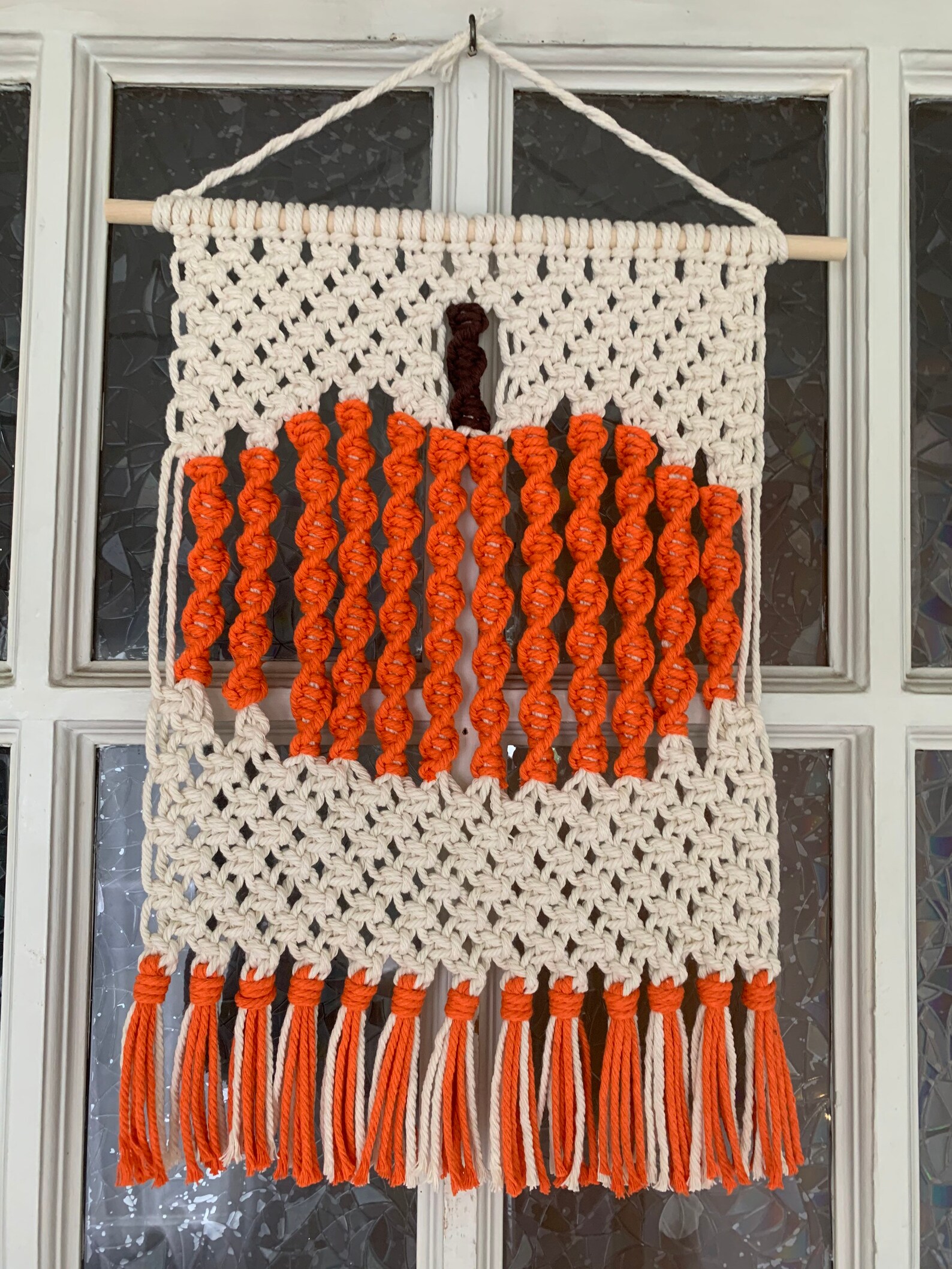 Autumn Fall Orange Pumpkin Macrame Wall Hanging - Etsy