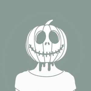 Pumpkin Head, uniseks hoodie met print afbeelding 2