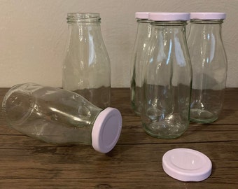 Large Glass Milk Bottle Propagation Jar with Lid