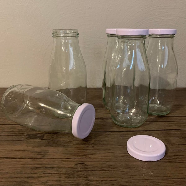 Large Glass Milk Bottle Propagation Jar with Lid