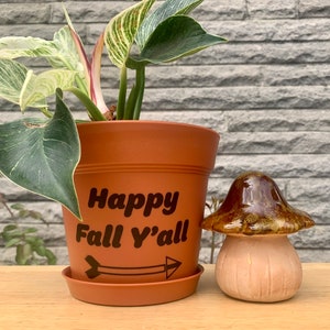 Happy Fall Yall 6” Plastic Terra Cotta Planter Pot
