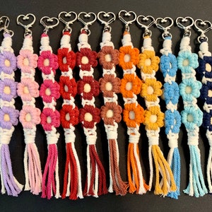 Floral Macrame Key Chain
