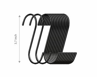 Black S Hook for Hanging Plants (2 Pack)