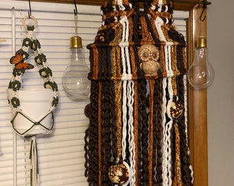 Rustic Woodland Macrame Chandelier