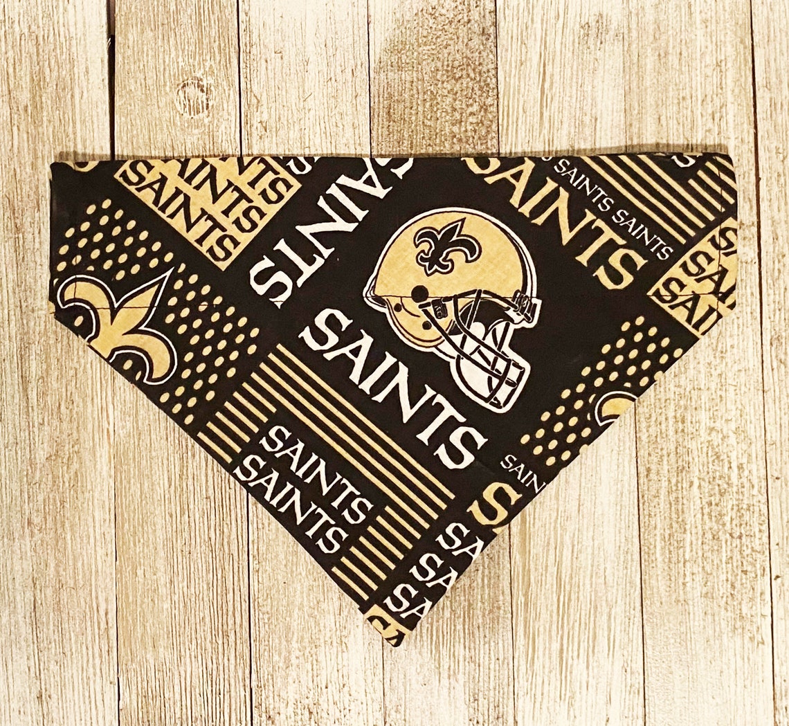 New Orleans Saints Reversible Dog Bandana Football Bandana Etsy