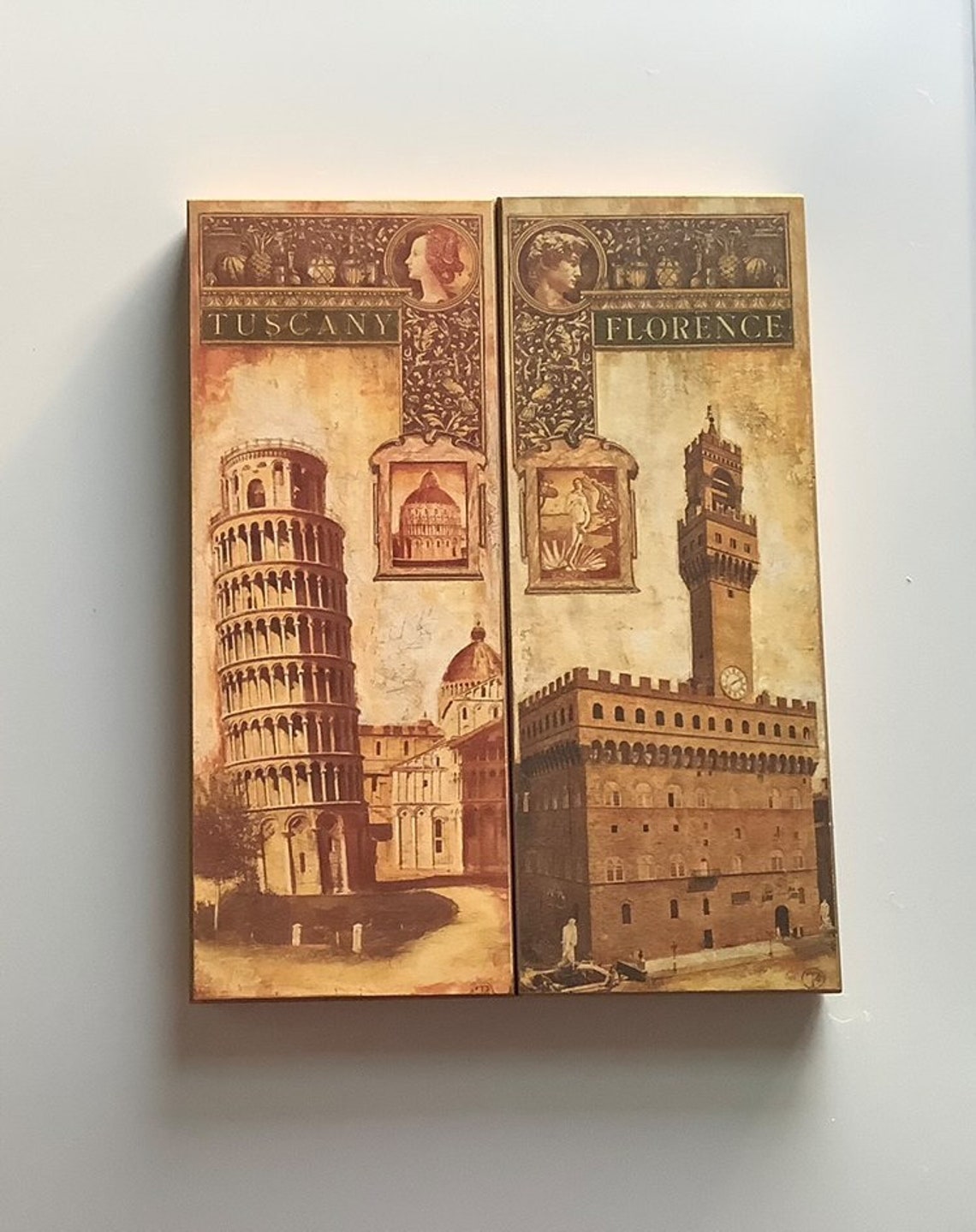 Vintage set of 4 wall decor/ Chinese wall hanging Etsy