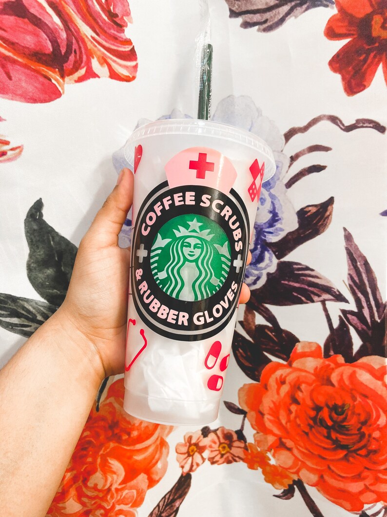 Cna Nursing Starbucks Cup Coffee Scrubs Rubber Gloves Medical Starbucks Cup Ma Starbucks Tumbler Drinkware Home Living Safarni Org