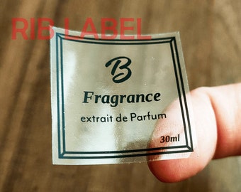 Stickers transparents pour bouteilles de parfum ou de Cologne