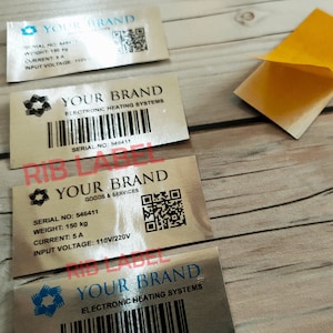 Metal Asset Labels (0.2mm thickness)  with back adhesive