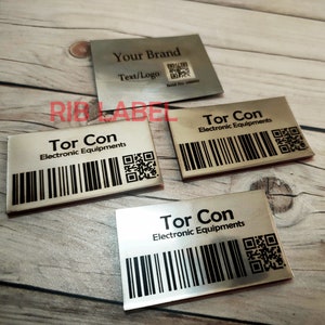 Edelstahletiketten kundenspezifisch - Hochleistungsetiketten QR-Code, Strichcode, Seriennummern - Etiketten für Aktiva und Eigentum