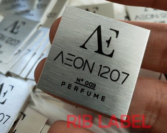 Custom Metal Perfume Label with Back Adhesive