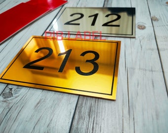 Plaque signalétique pour le numéro de chambre d'un hôtel ou d'un bureau