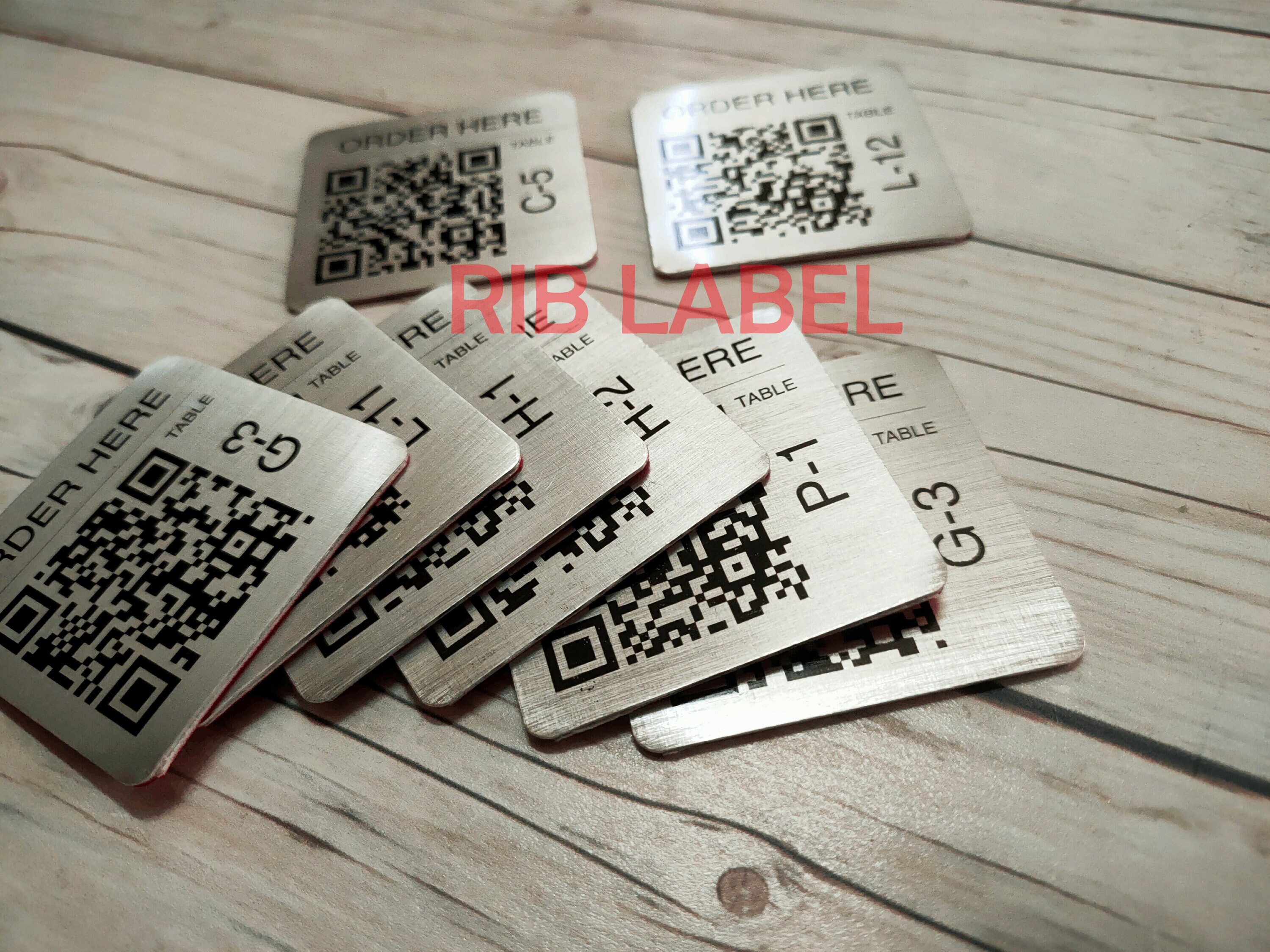 Set of 20 pieces QR Code Menu Opener Unique Table Number Changing QR Code